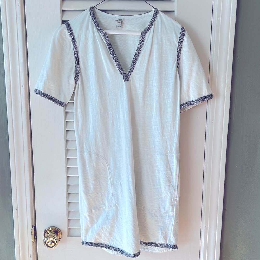 JCrew White Tunic Embroidered Detail - XS